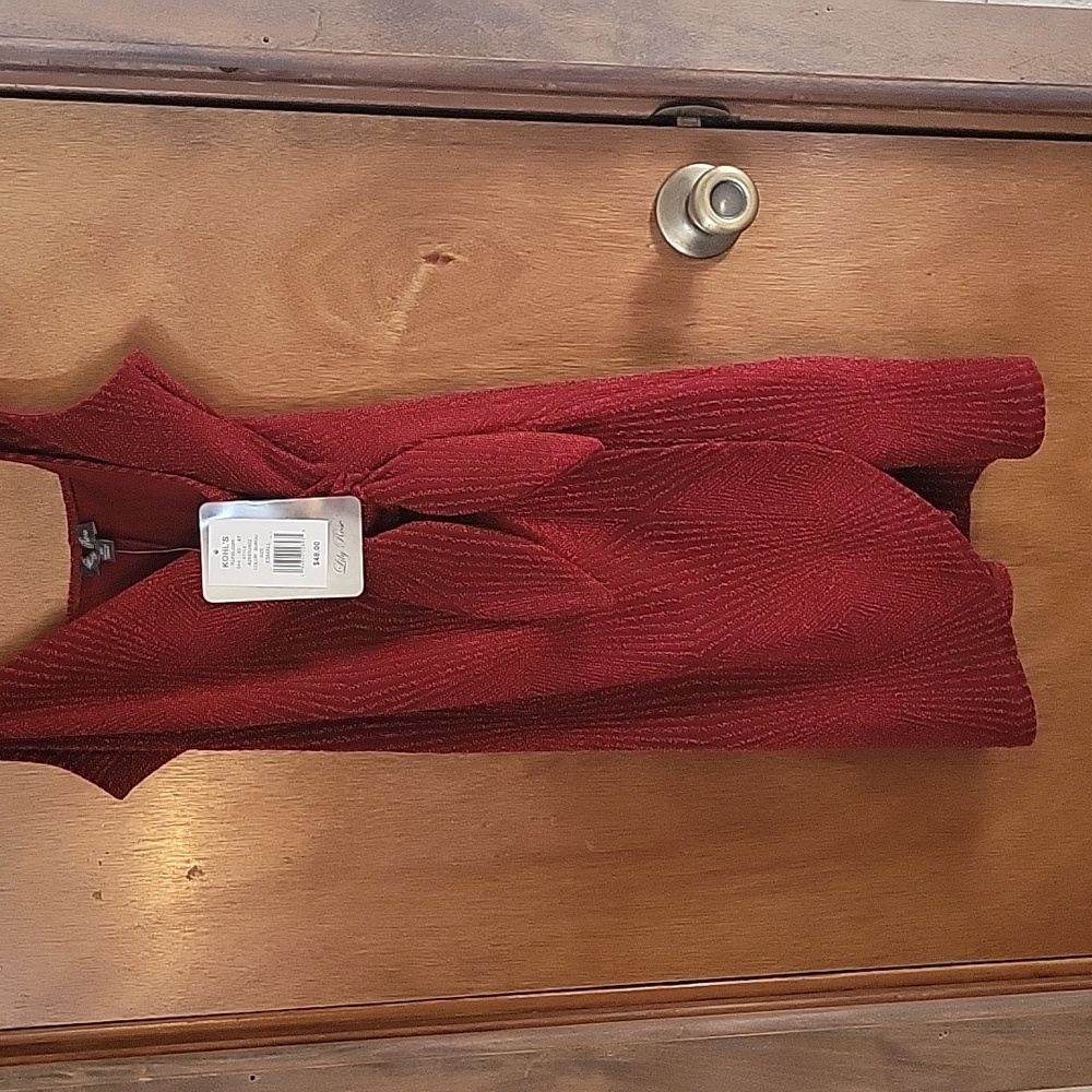 Lily Rose Red Faux Wrap Dress XS - Picture 5 of 5